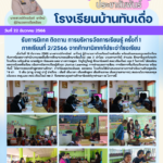 โรงเรียนบ้านทับเดื่อรับการนิเทศ ติดตาม การบริหารจัดการเรียนรู้ ครั้งที่ 1ภาคเรียนที่ 2/2566 จากศึกษานิเทศก์ประจำโรงเรียน
